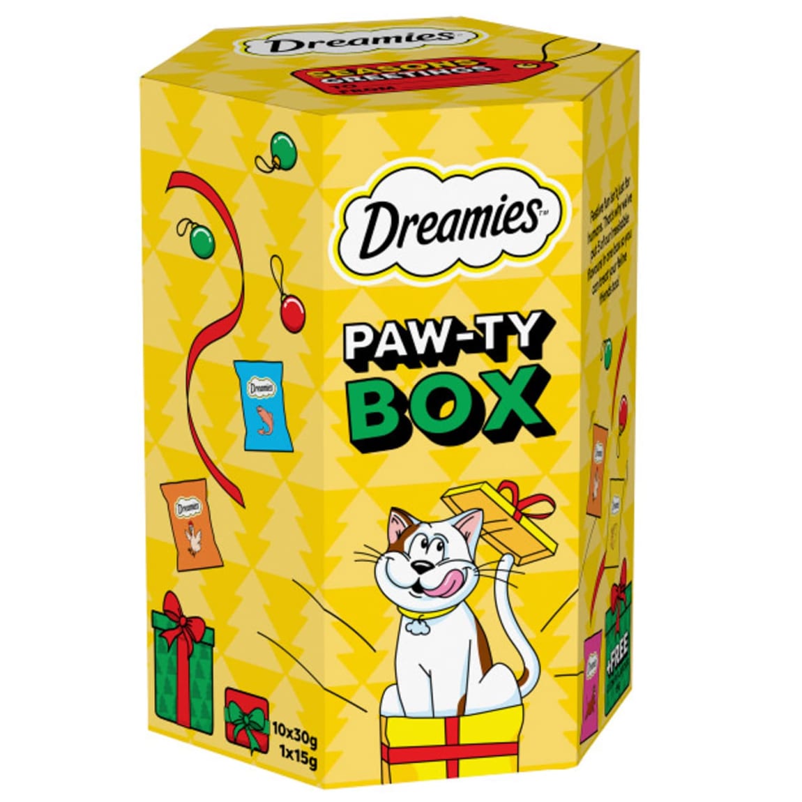 Dreamies Christmas Gift Box 315g with Snacky Elf Toy