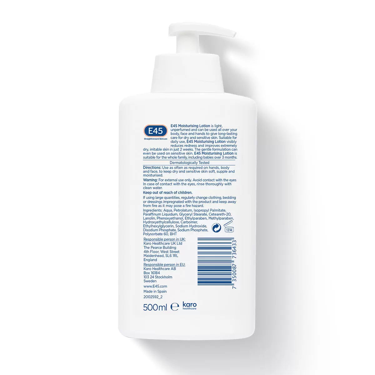 E45 Lotion, gentle on sensitive skin while providing lasting moisture