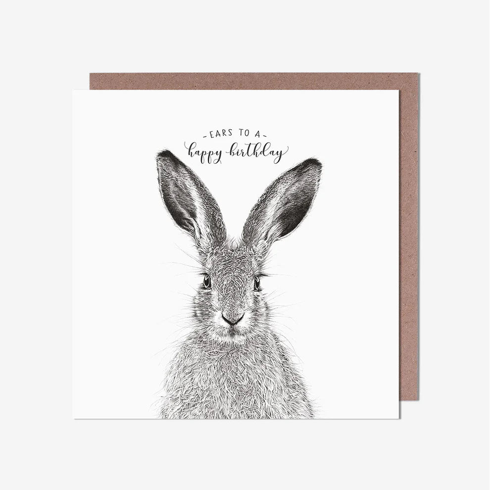 Ears To A Happy Birthday Pencil Drawing Card, a trend birthday card featured among popular birthday card greeting cards and greeting cards near me.
