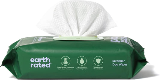 Earth Rated dog grooming wipes 100 count – lavender scent