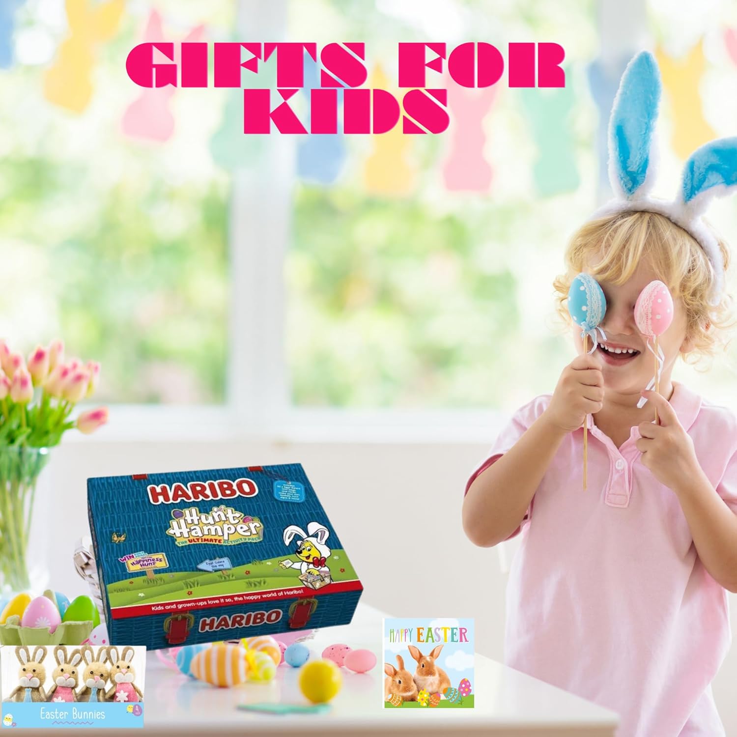 Colourful gift box ideal for Easter egg hunts and surprises