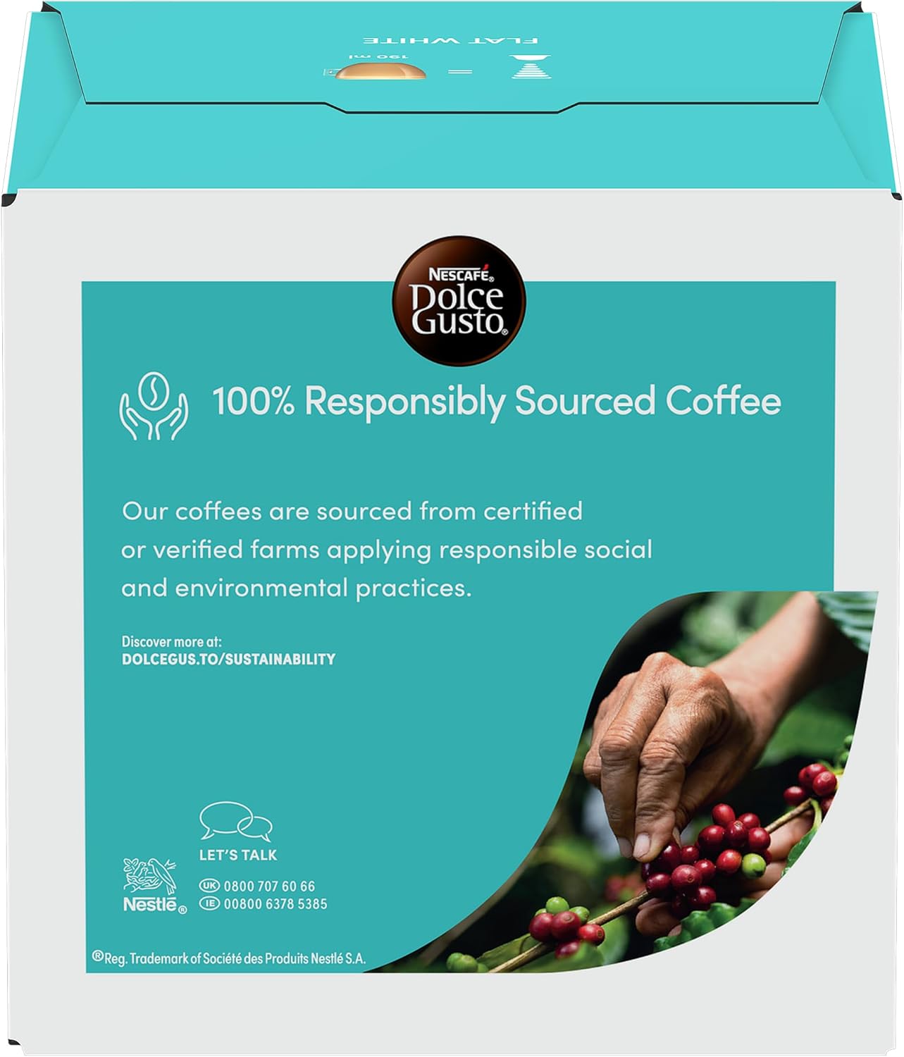 Easy-brew capsules for creamy flat white coffee