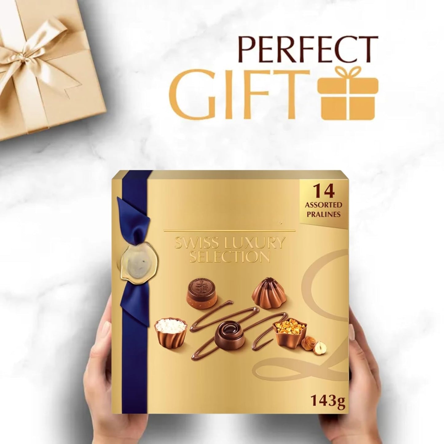 Elegant chocolate gift box weighing 143g for all occasions