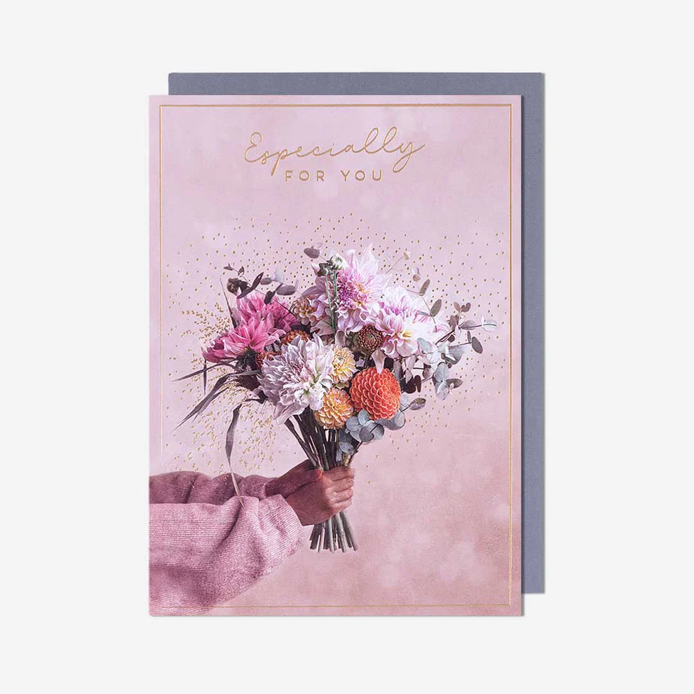 Elegant birthday card featuring a floral design, perfect for sending warm wishes