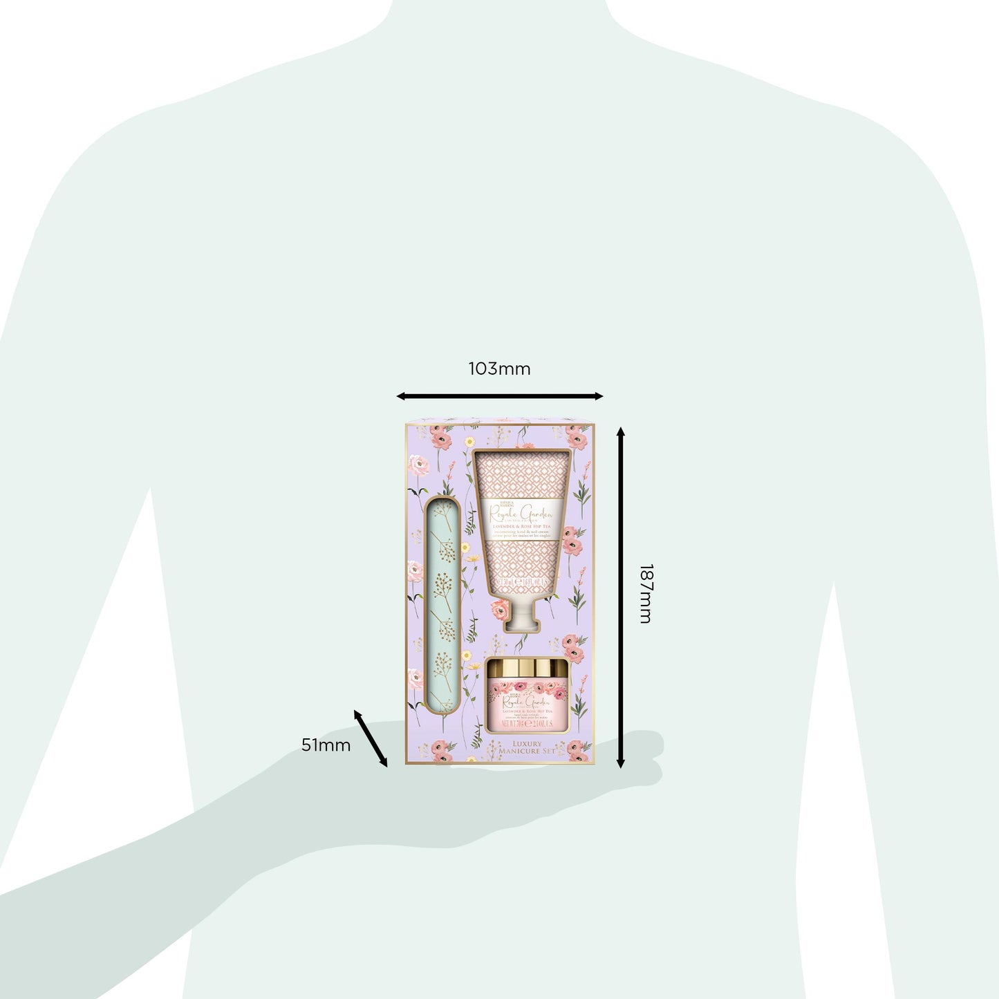 Elegant mini manicure set for pampering and grooming