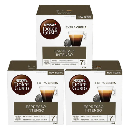 Espresso Intenso coffee pods by Dolce Gusto in case pack