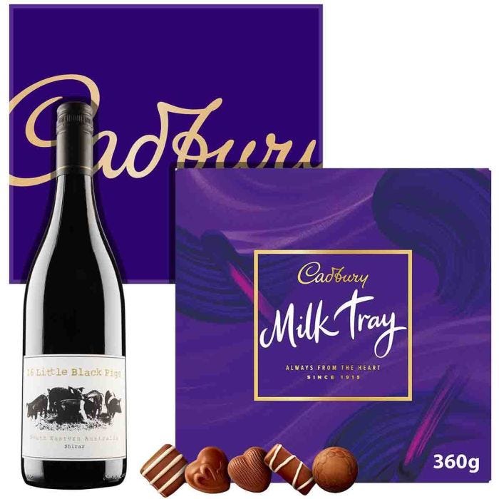 Evening treats bundle with wine and chocolates