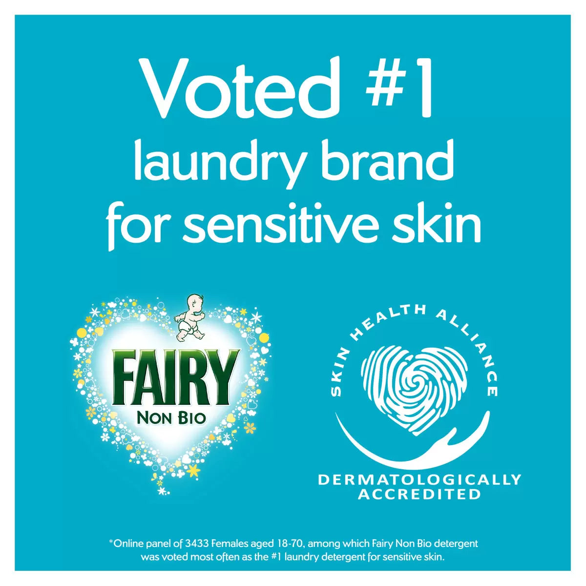 Fairy Non Bio Platinum Pods providing long-lasting freshness and effective stain removal