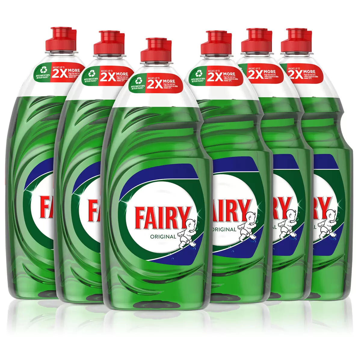 Fairy Original Washing Up Liquid 6 x 900ml, powerful grease removal for your dishes.