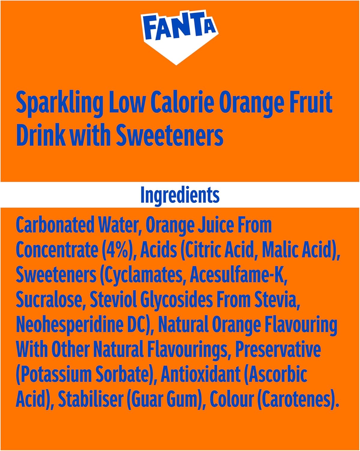 Fanta Zero Orange multipack, ideal for sharing or stocking up the fridge