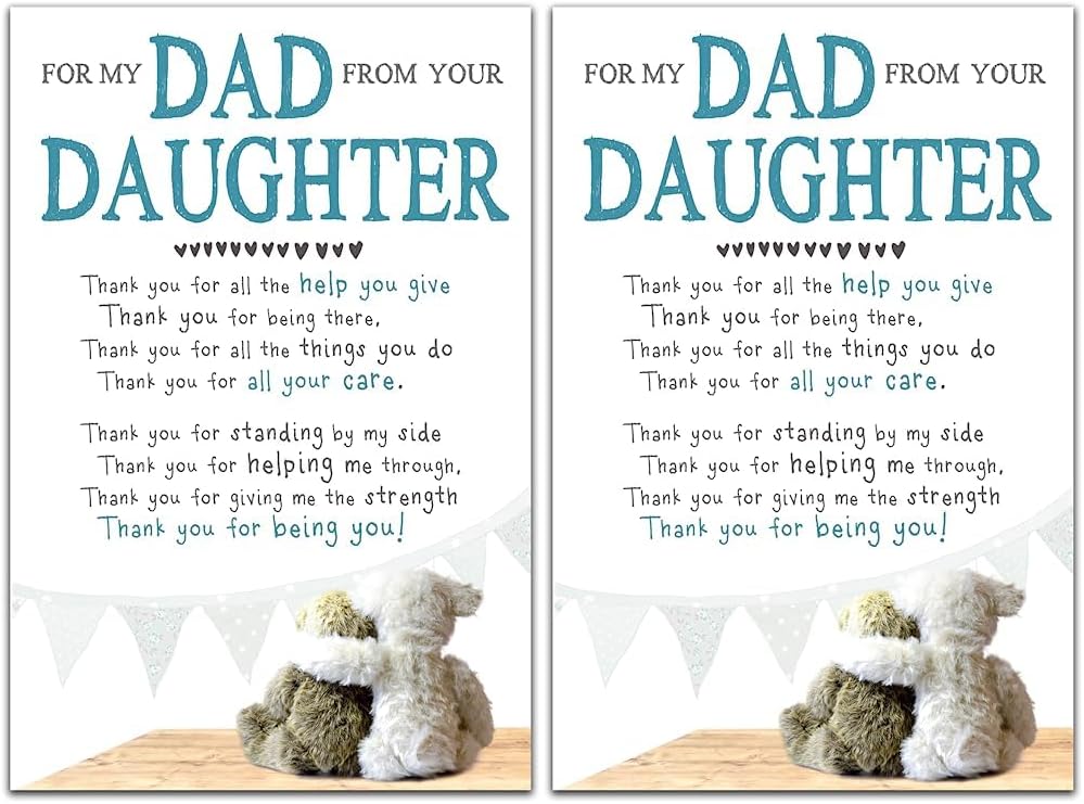 Adorable Father's Day cards from daughter — sweet designs perfect for meaningful fathers day gifts and presents.