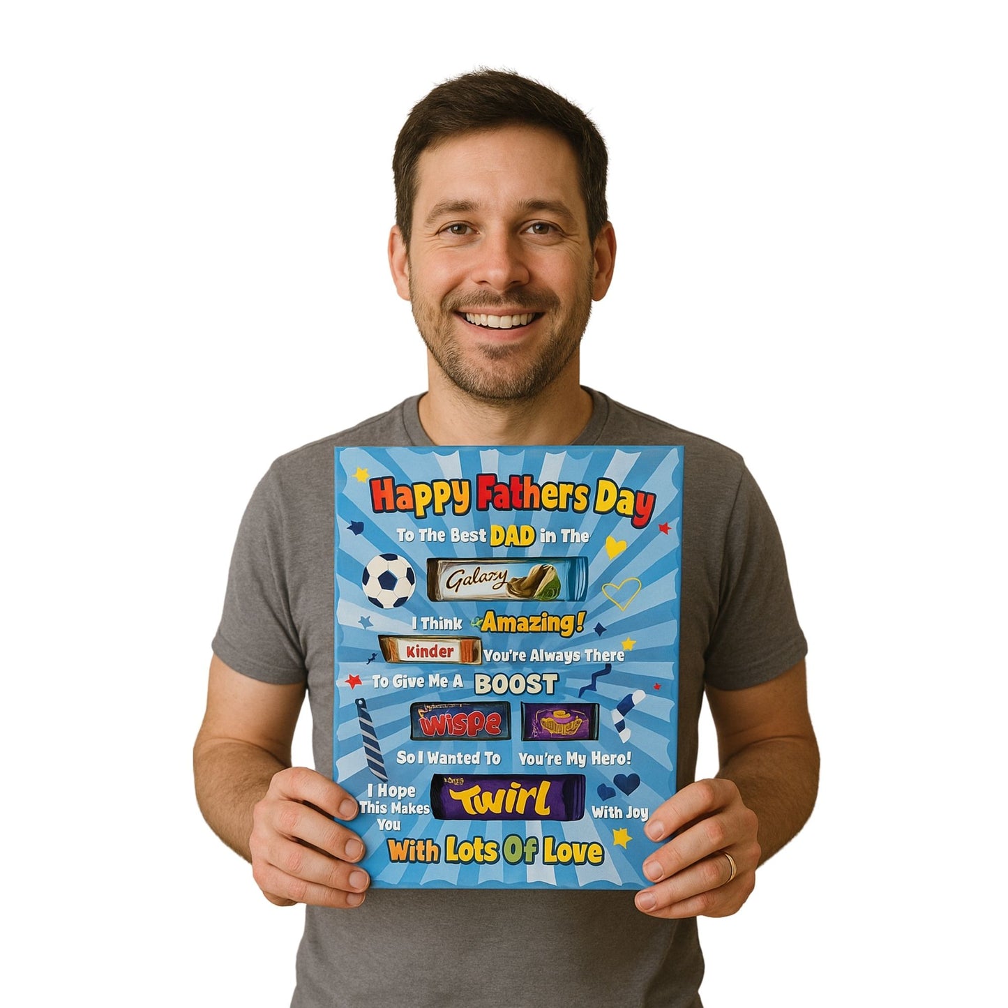 chocolate message saying best dad in the galaxy for fathers day