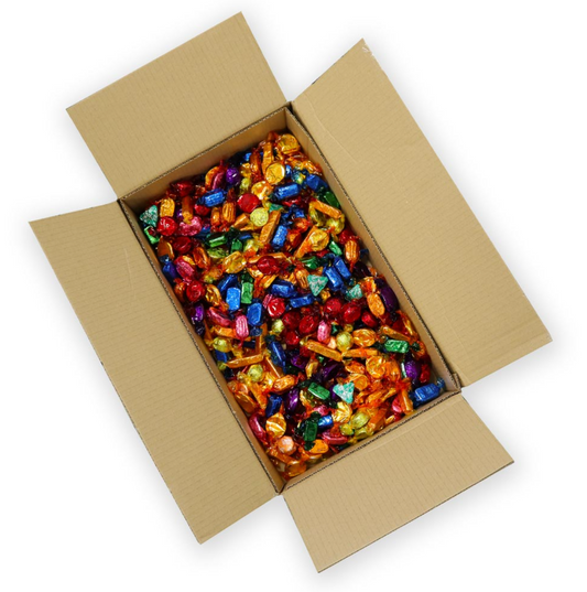 Festive bulk chocolate variety tub of Quality Street sweets