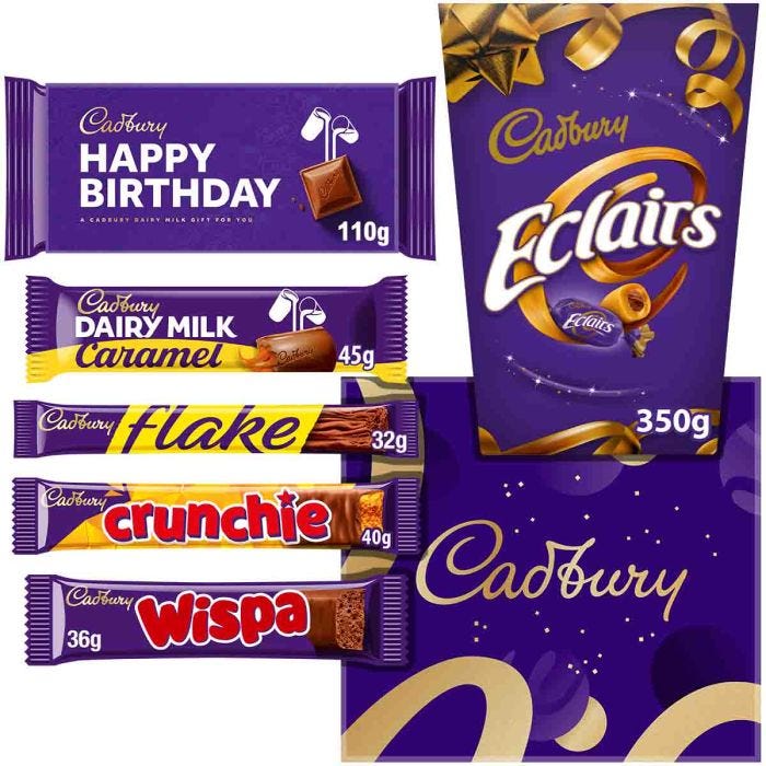 Festive Cadbury chocolate gift for birthdays