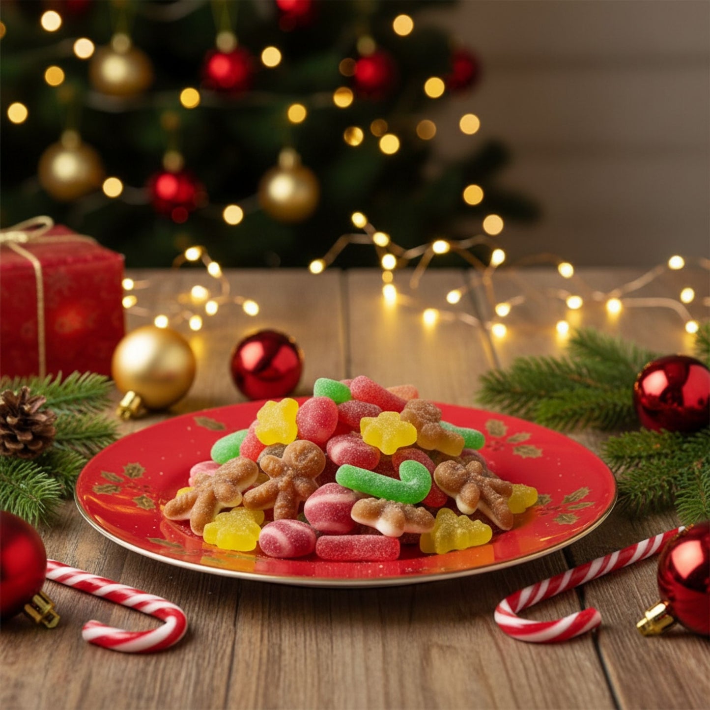 Festive pick and mix jelly sweets ideal for Christmas celebrations