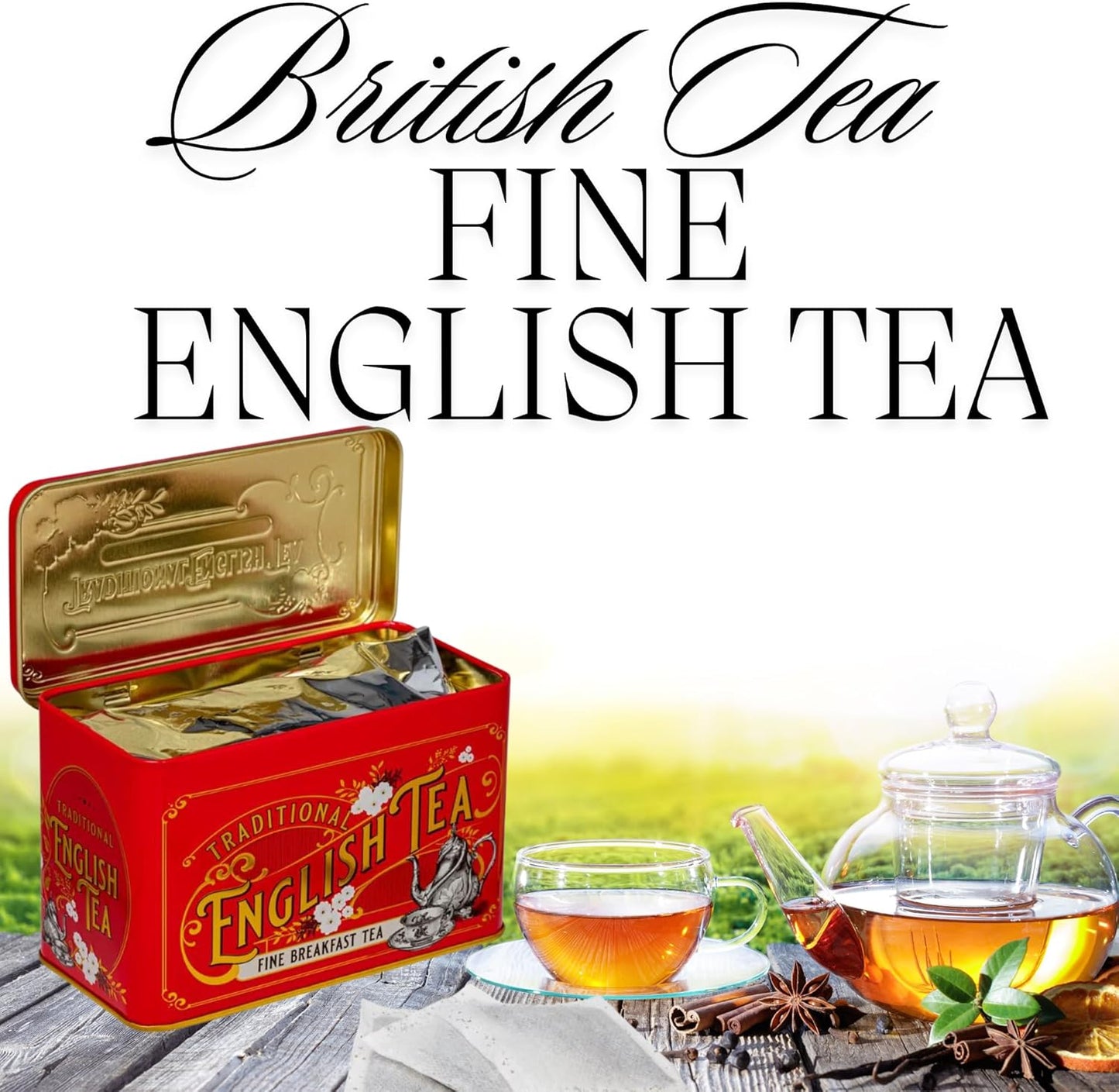 Fine English tea hamper gift set for elegant gifting