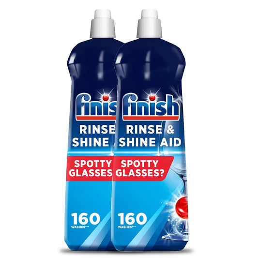 Finish Dishwasher Rinse Agent 2 x 800ml, for sparkling clean and streak-free dishes