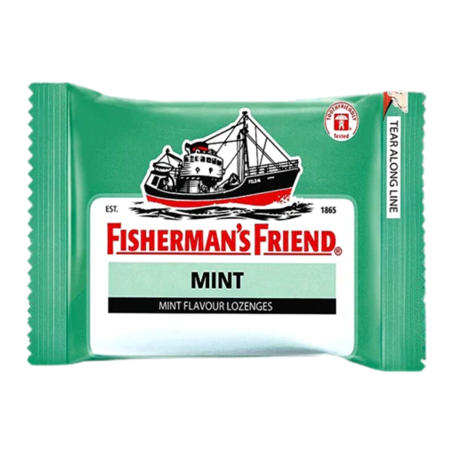 Long-lasting mint flavour lozenges in 25g pack
