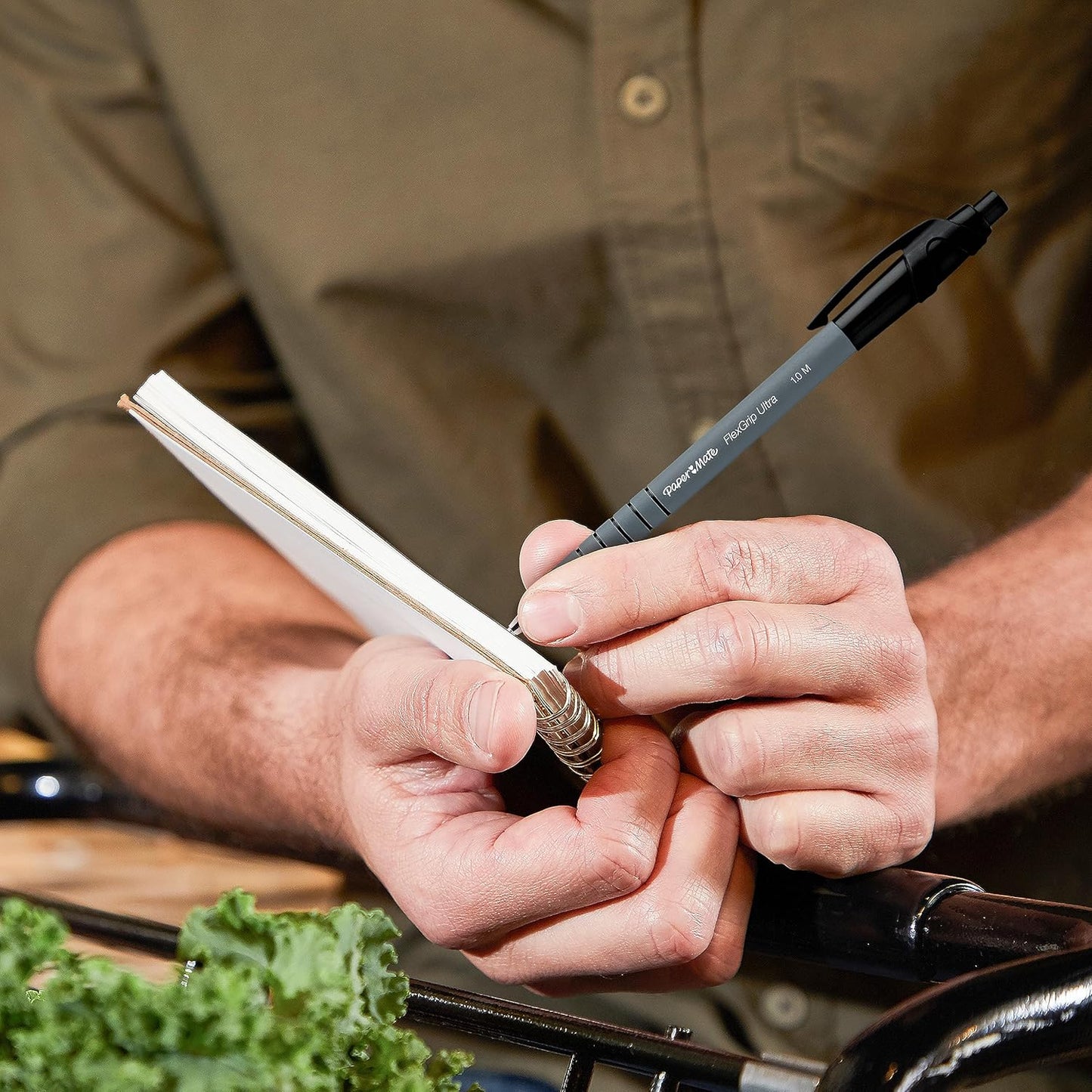 Black ink ballpoint pens with comfort grip