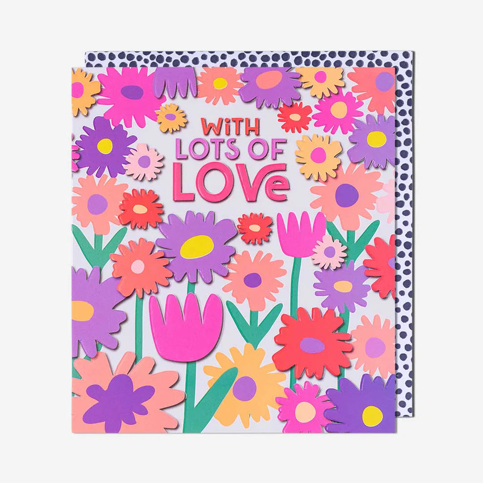 Floral Lots Of Love General Card, ideal for sending heartfelt messages and warm wishes on any occasion.