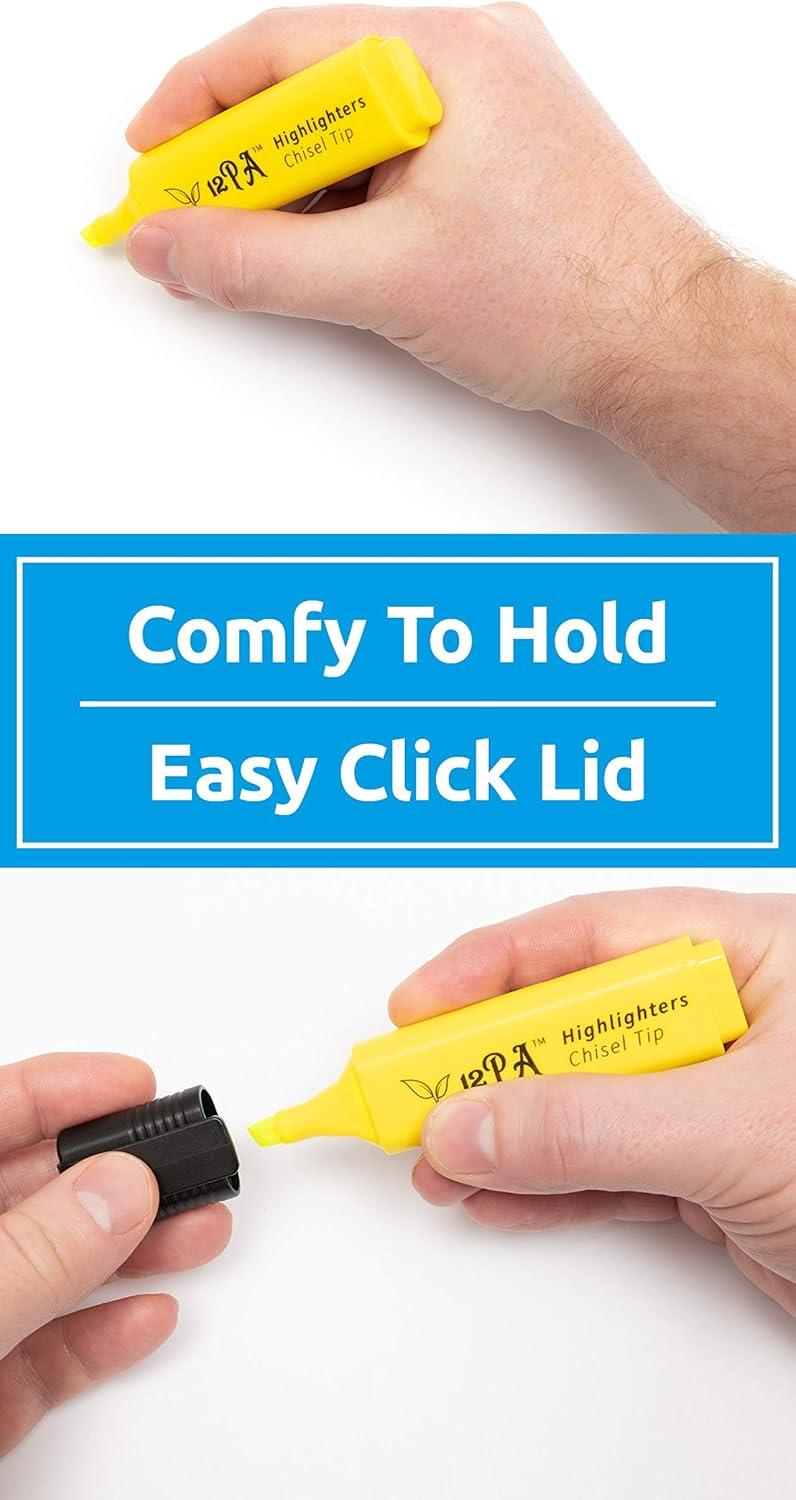 Chisel tip markers for precise highlighting