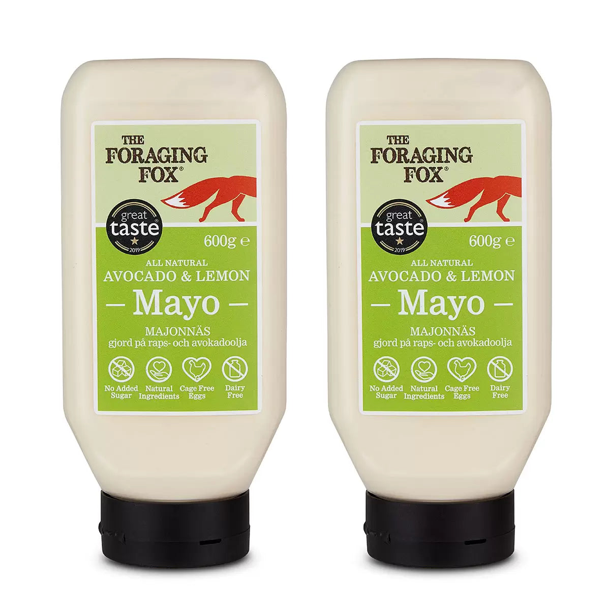 The Foraging Fox Avocado & Lemon Mayo 2 x 600g jars
