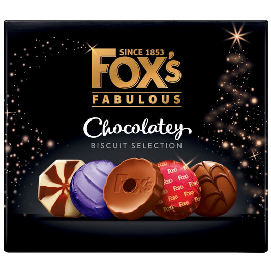 Luxury chocolate biscuit tin from Fox’s ideal for gifting and sharing