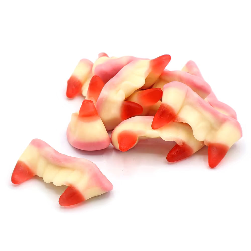 Fruit-flavoured mini teeth-shaped halloween chewy jelly sweets Kingsway