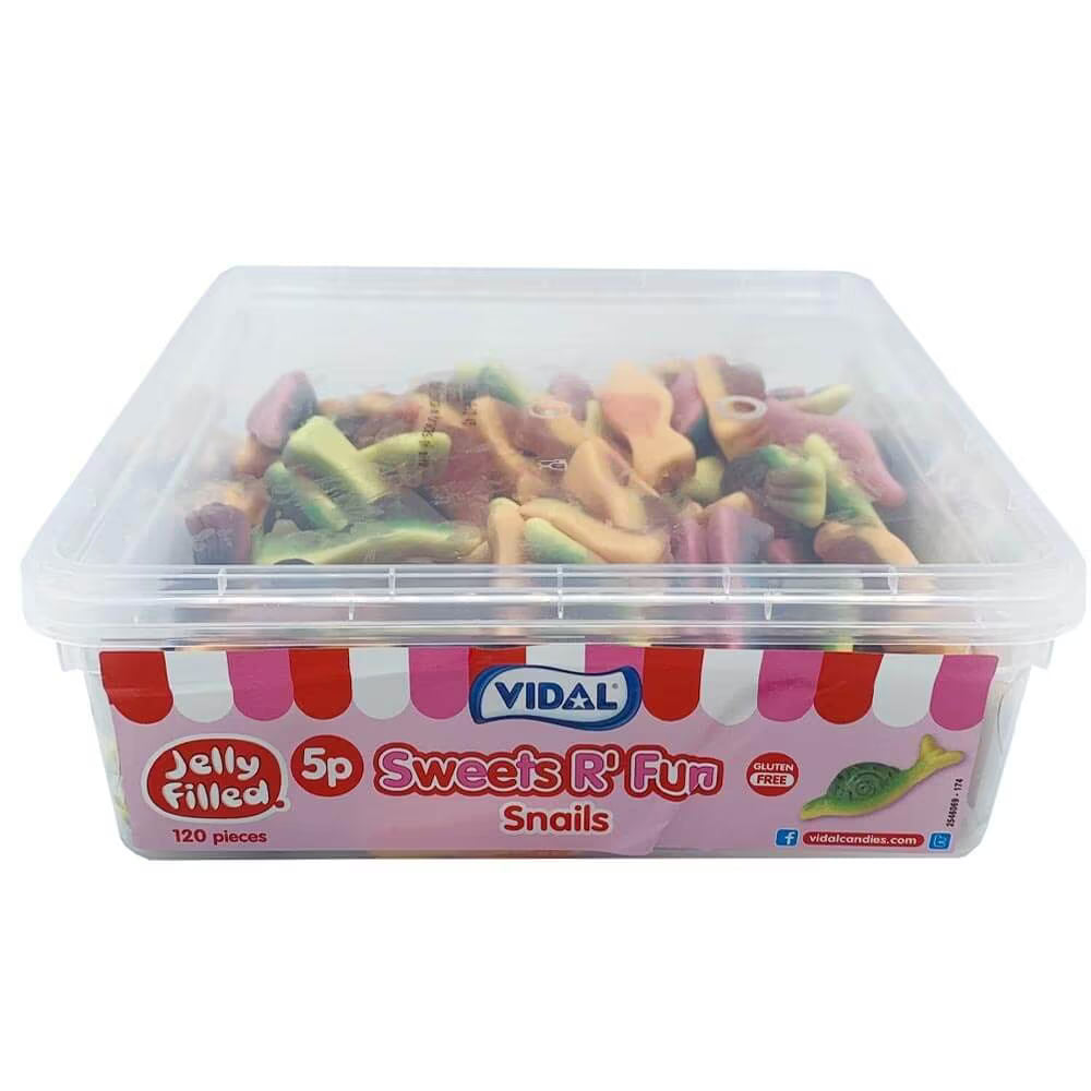 Fruit-flavoured jelly snail gummies perfect for pick-and-mix