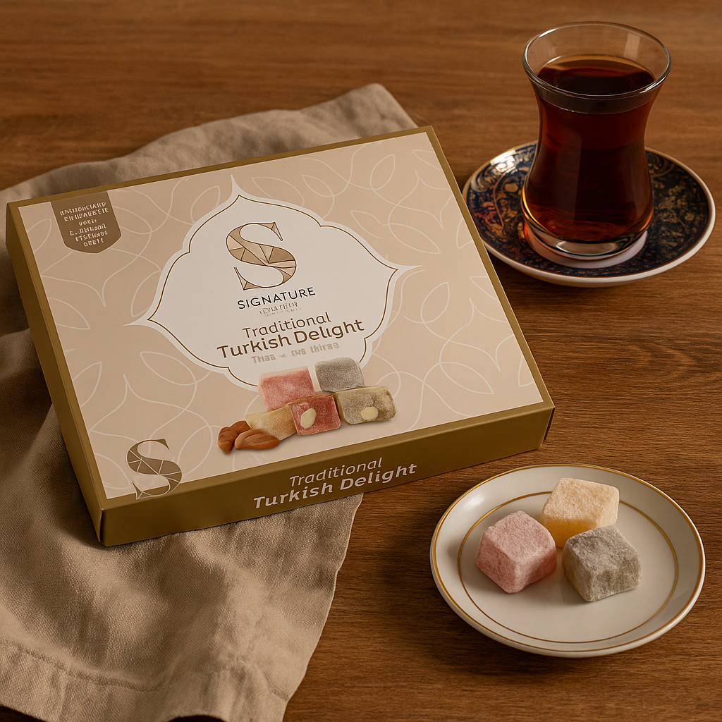 450g assorted fruit Turkish Delight confection gift box