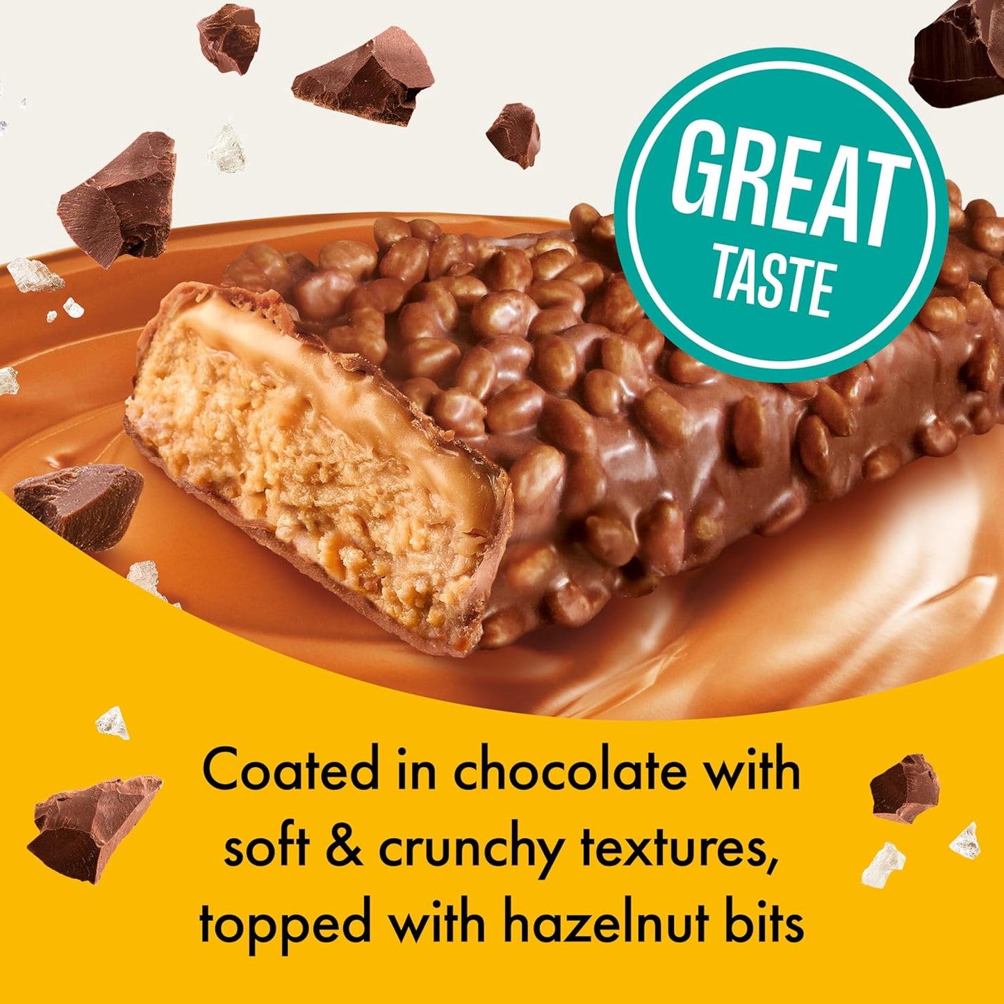 High protein FULFIL bars, chocolate salted caramel flavour