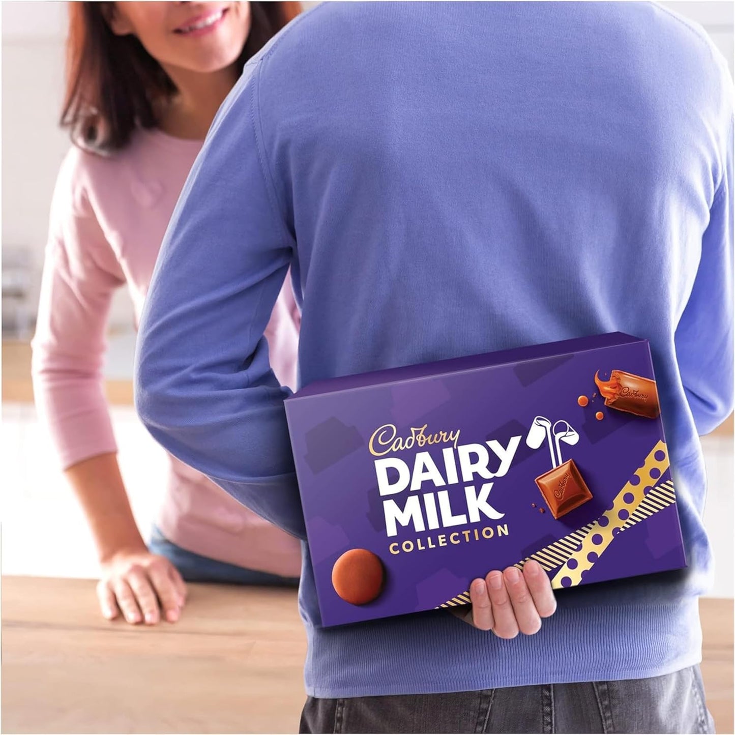 Fun and colourful box filled with Cadbury goodies