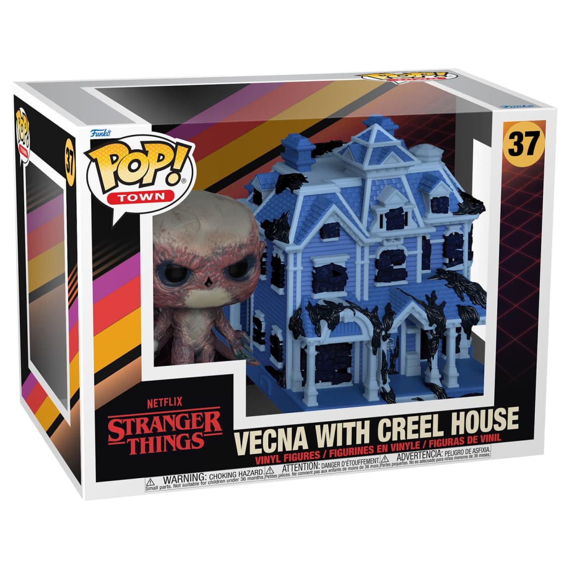 Page Title: Stranger Things Vecna Pop! Figure with Creel House