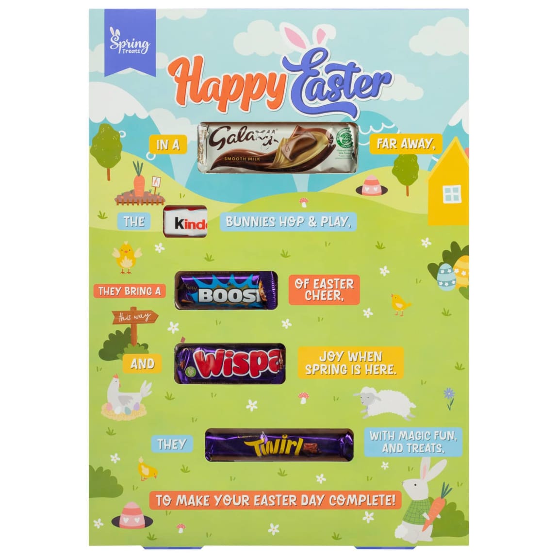 Galaxy Easter Chocolate Card 180g with assorted milk chocolates