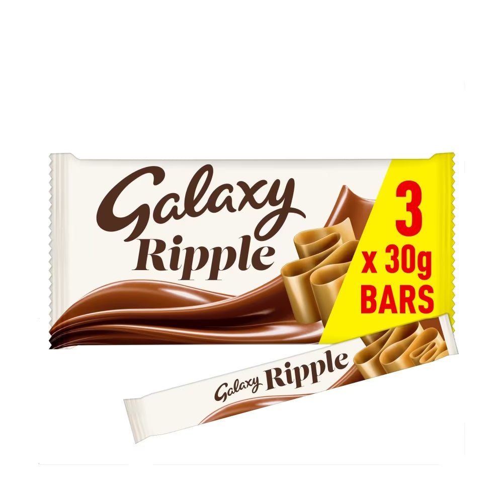 Luxury Galaxy Ripple chocolate bars in 3 pack format