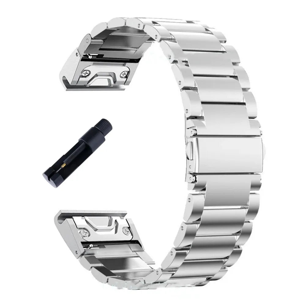 Garmin 20mm 22mm 26mm stainless steel band size comparison all colours