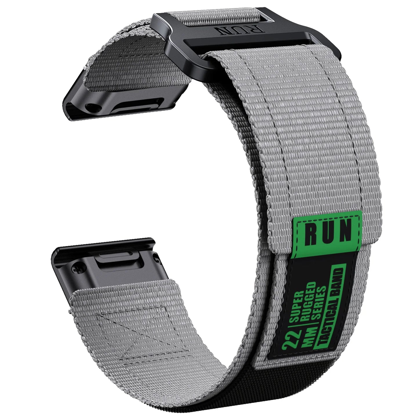 Runcool nylon Garmin band final detail shot stainless clasp