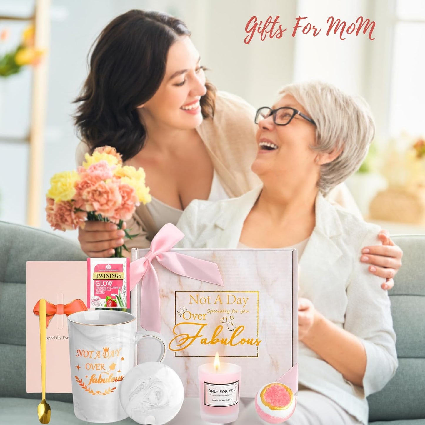 Gift box showing care and love with sweet treats