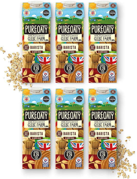 Glebe Farm PureOaty Oat Milk 6 x 1L – No added sugar for a naturally sweet taste