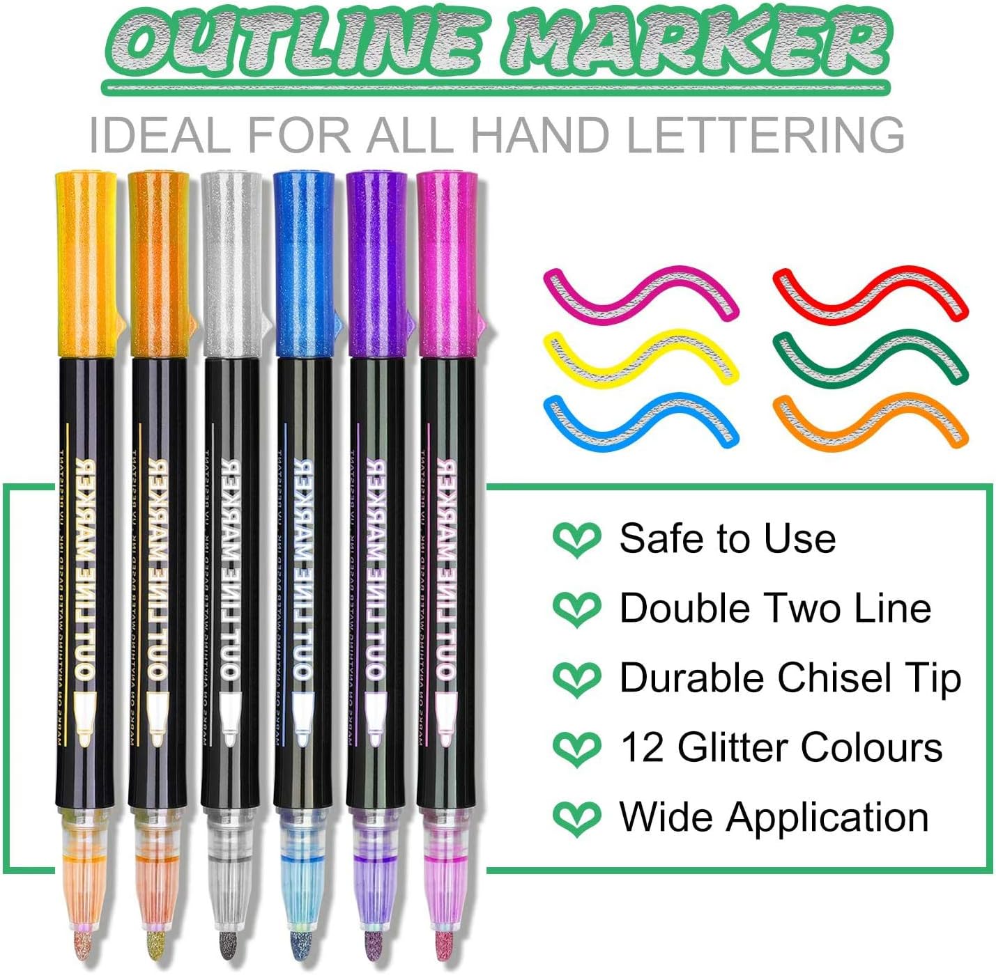 Creative marker pens for drawing and journaling