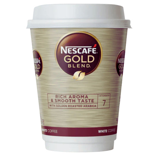 old Blend white coffee 12oz foil sealed drinks case