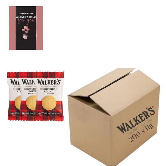 Individually wrapped shortbread biscuits in a bulk value pack