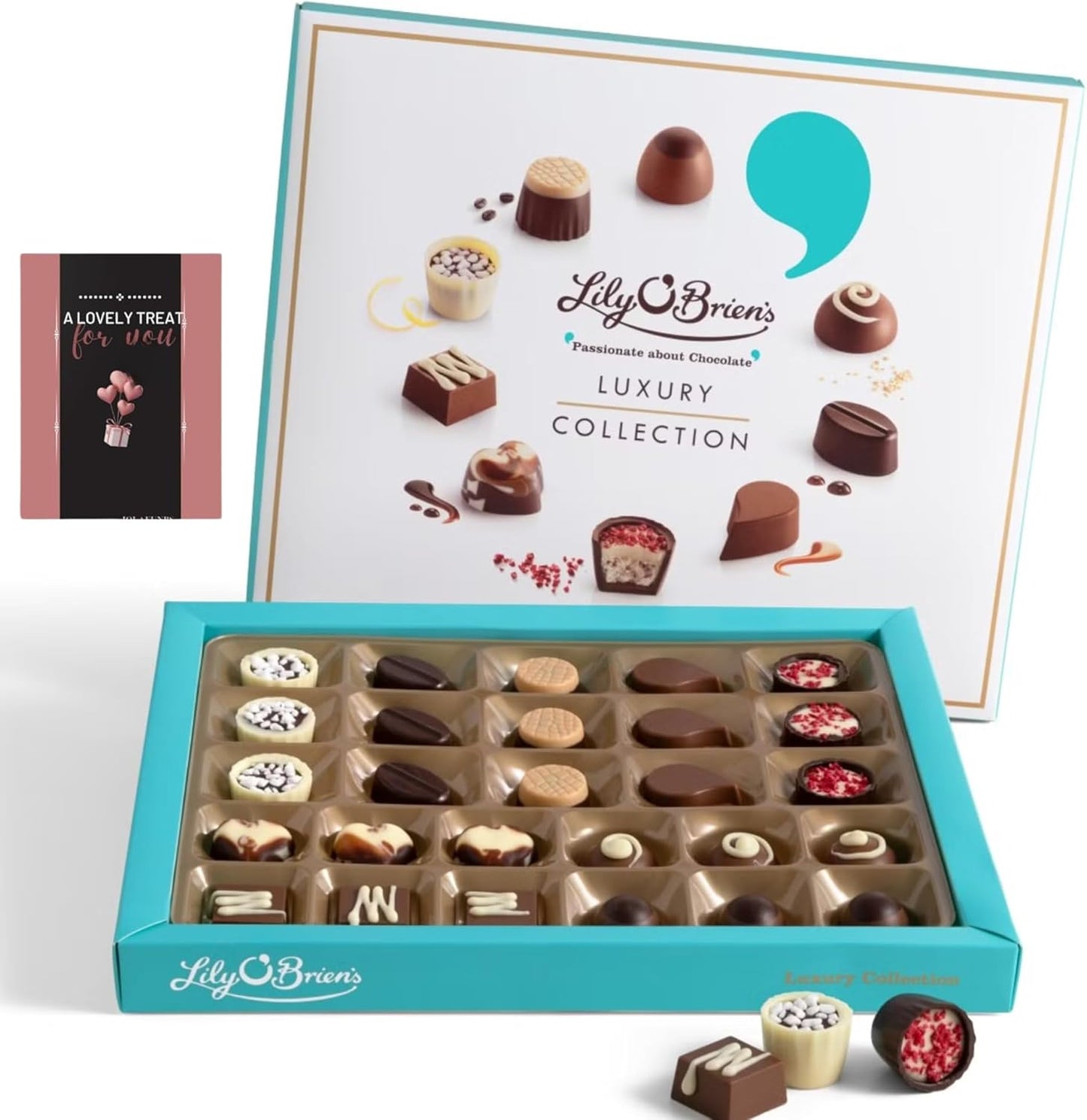 Gourmet Lily O’Brien chocolates – 27 dessert-flavoured pieces