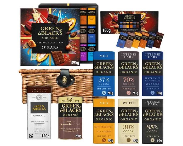 Gourmet dark chocolate gift set with luxury flavours