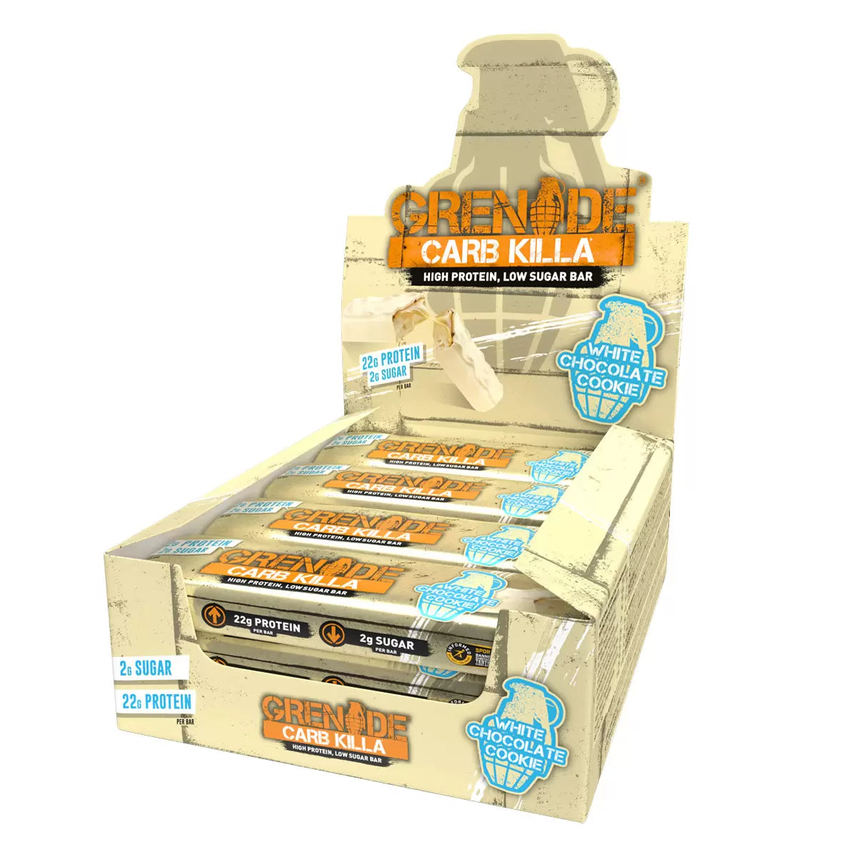 Grenade Carb Killa White Chocolate Cookie Bar