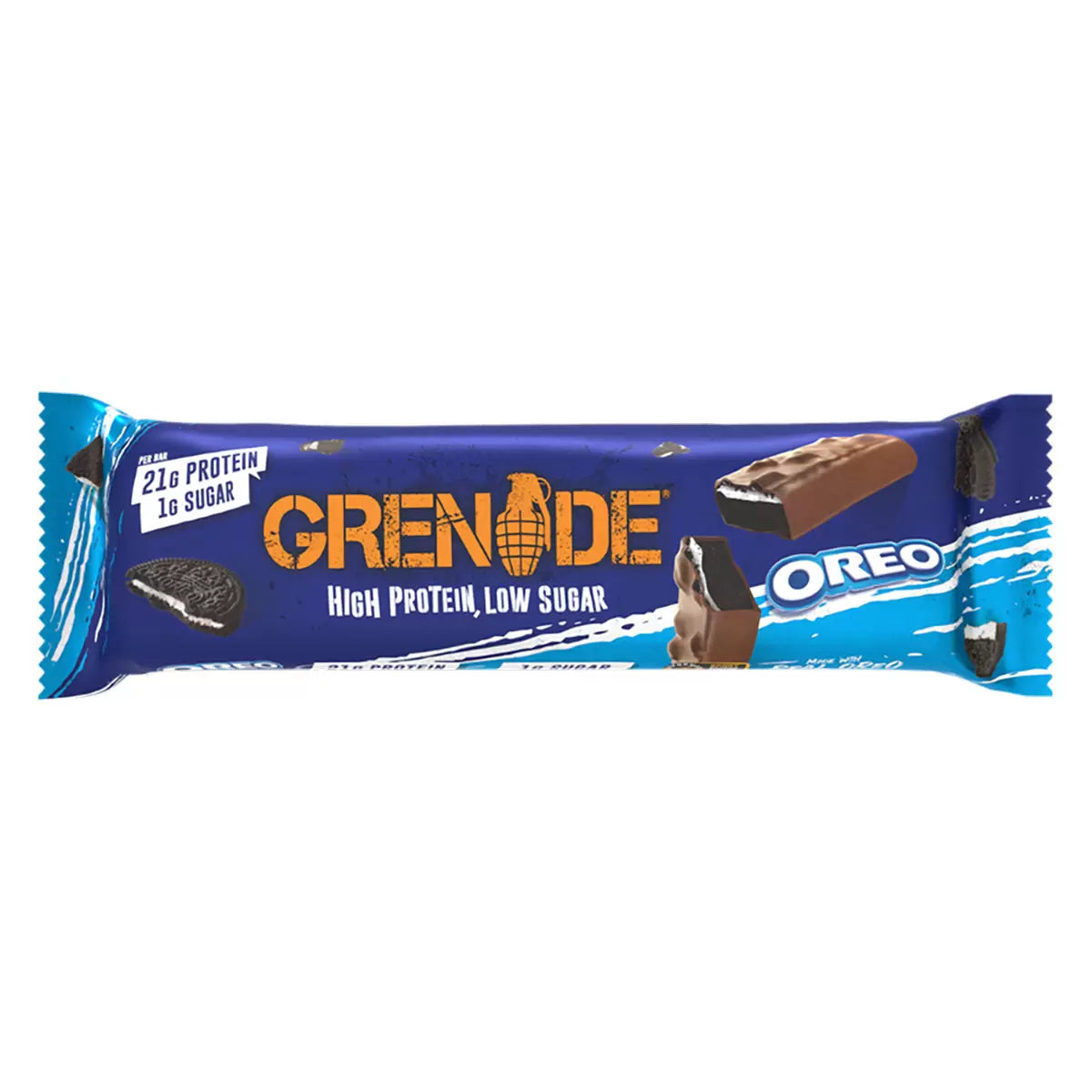 Pack of 12 Grenade Oreo Protein Bars, 60g each, for post-workout recovery