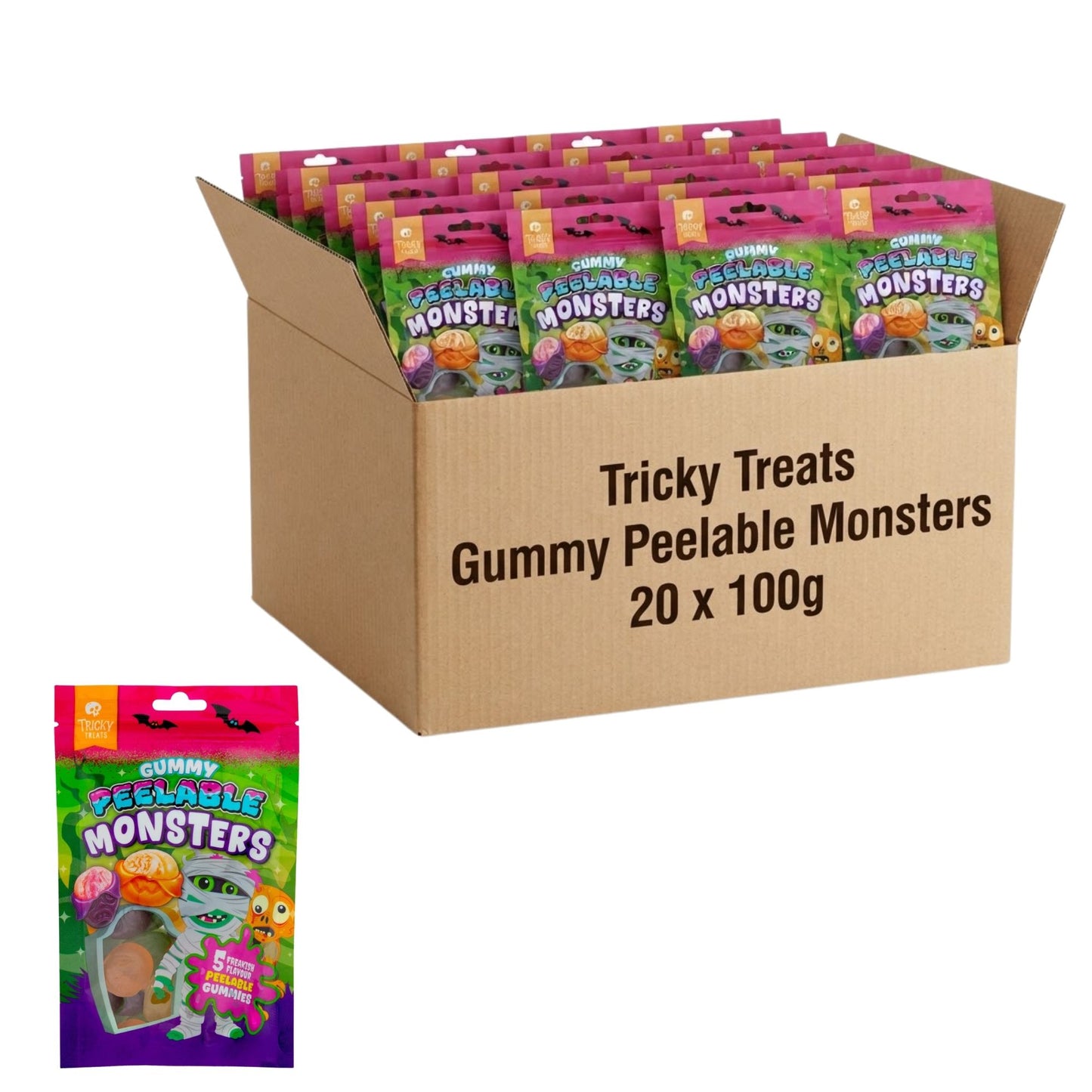 Peelable gummy sweets for Halloween