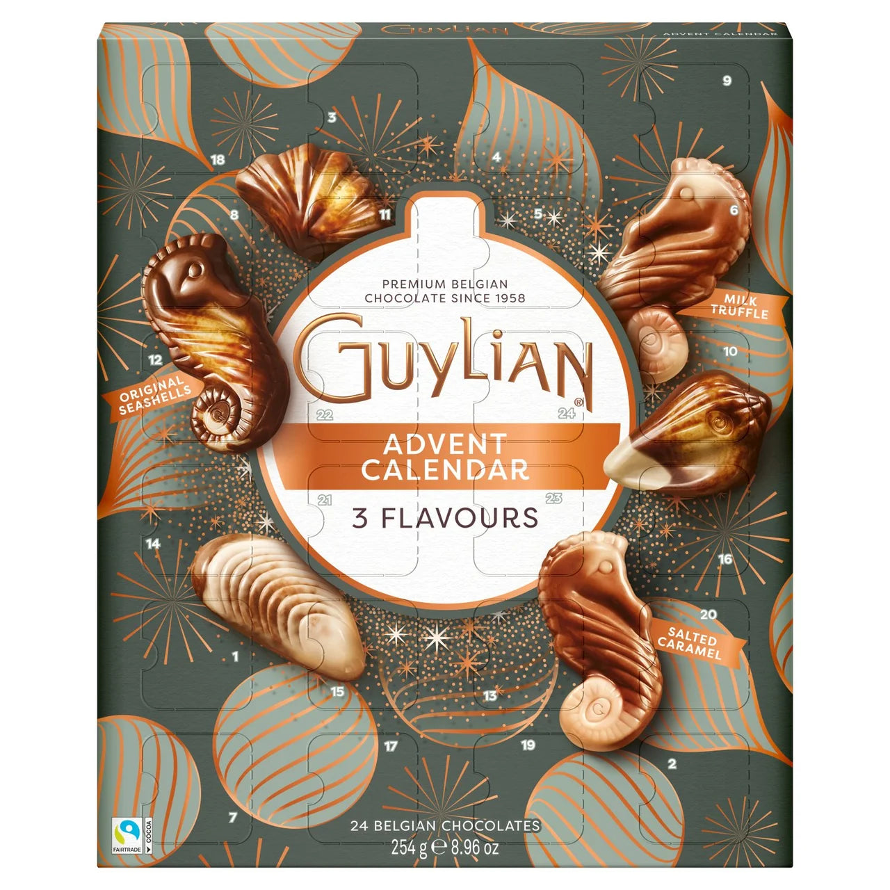 Guylian Advent Calendar 254g with premium Belgian chocolates
