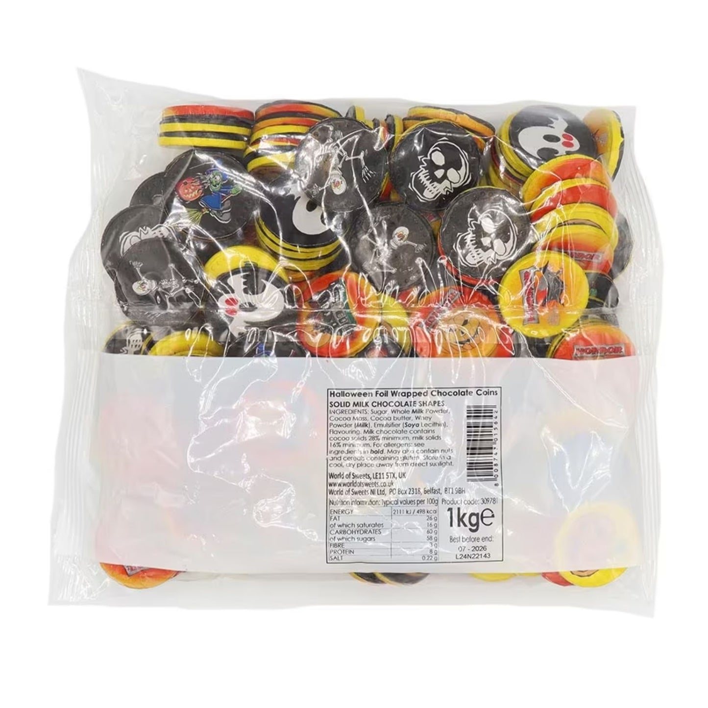 Assorted spooky character chocolate coins for Halloween parties