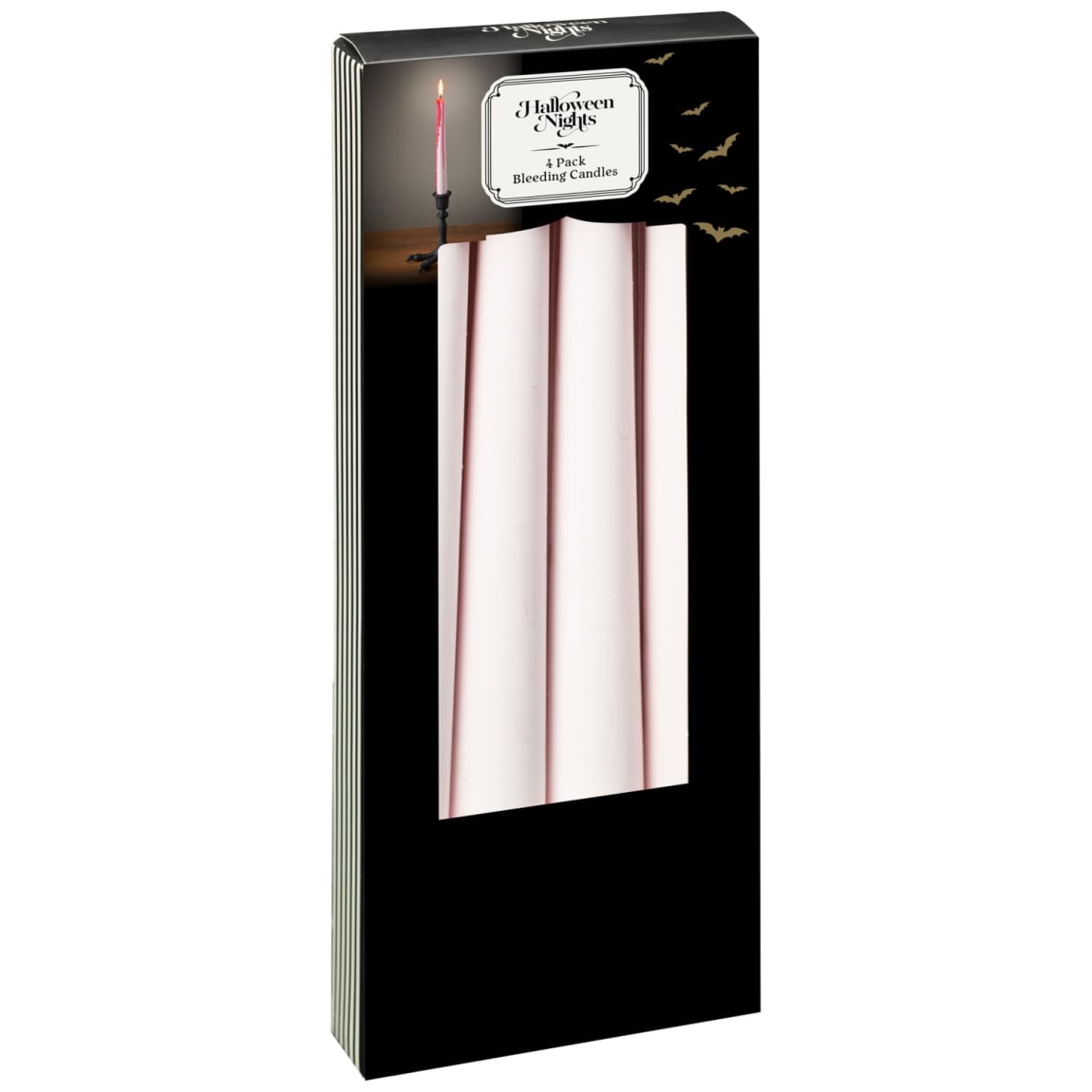 Bleeding Taper Candles 4pk, perfect for gothic or creepy displays